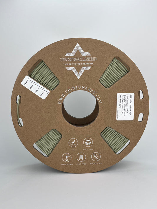Bobine filament 3D PLA Silk Bronze 1kg pour imprimante 1.75mm