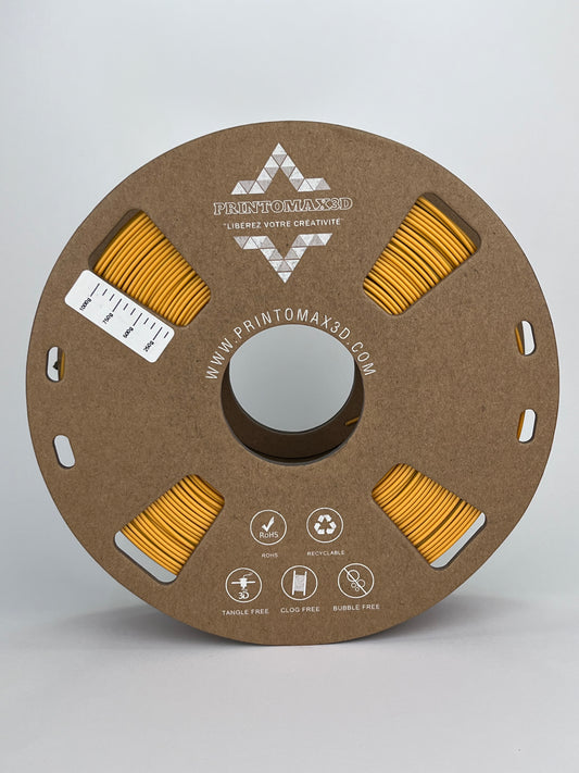 Bobine filament 3D PLA Silk Dualcolor Black/Gold 1kg pour imprimante 1.75mm