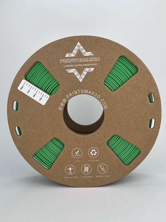 Bobine filament 3D PLA Silk Dualcolor Red/Green 1kg pour imprimante 1.75mm