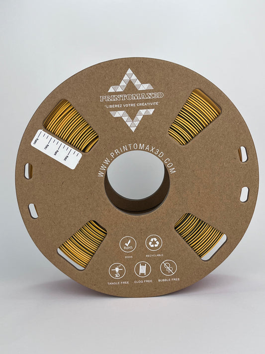 Bobine filament 3D PLA Silk Tricolor Black/Red/Gold 1kg pour imprimante 1.75mm