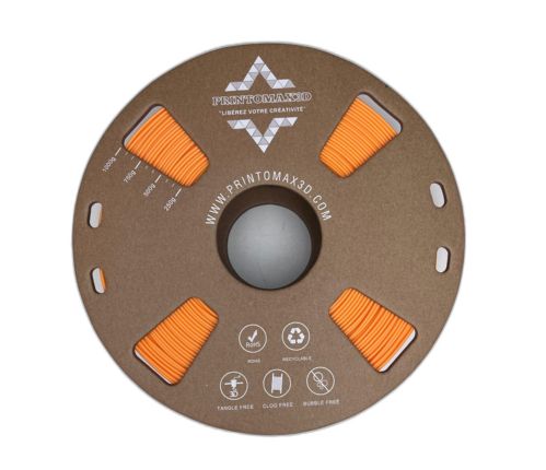 Filament 3D PLA+ MATTE - ORANGE - 1.75mm - 1Kg