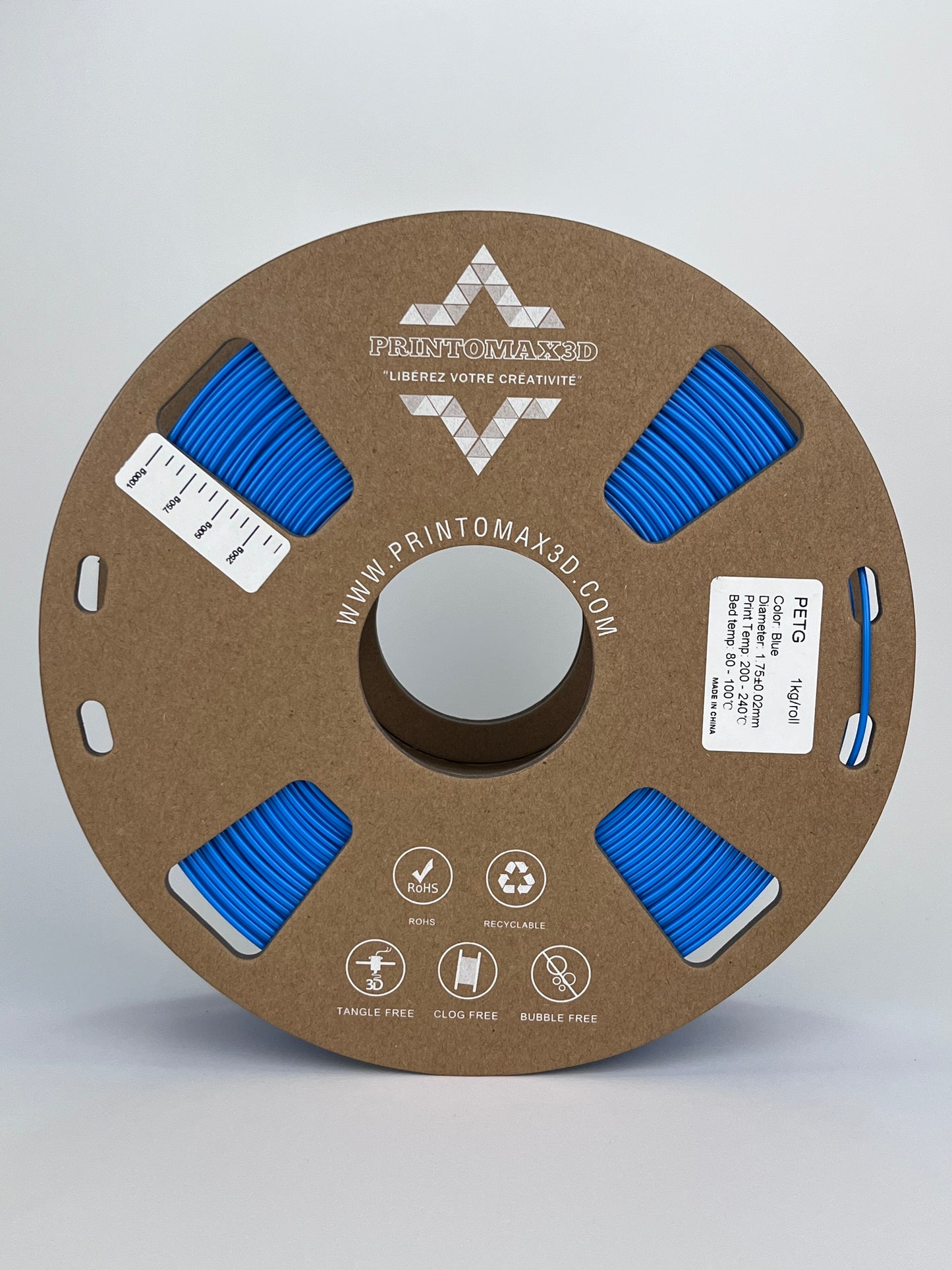 Filament 3D PETG - BLUE - 1.75mm - 1 Kg