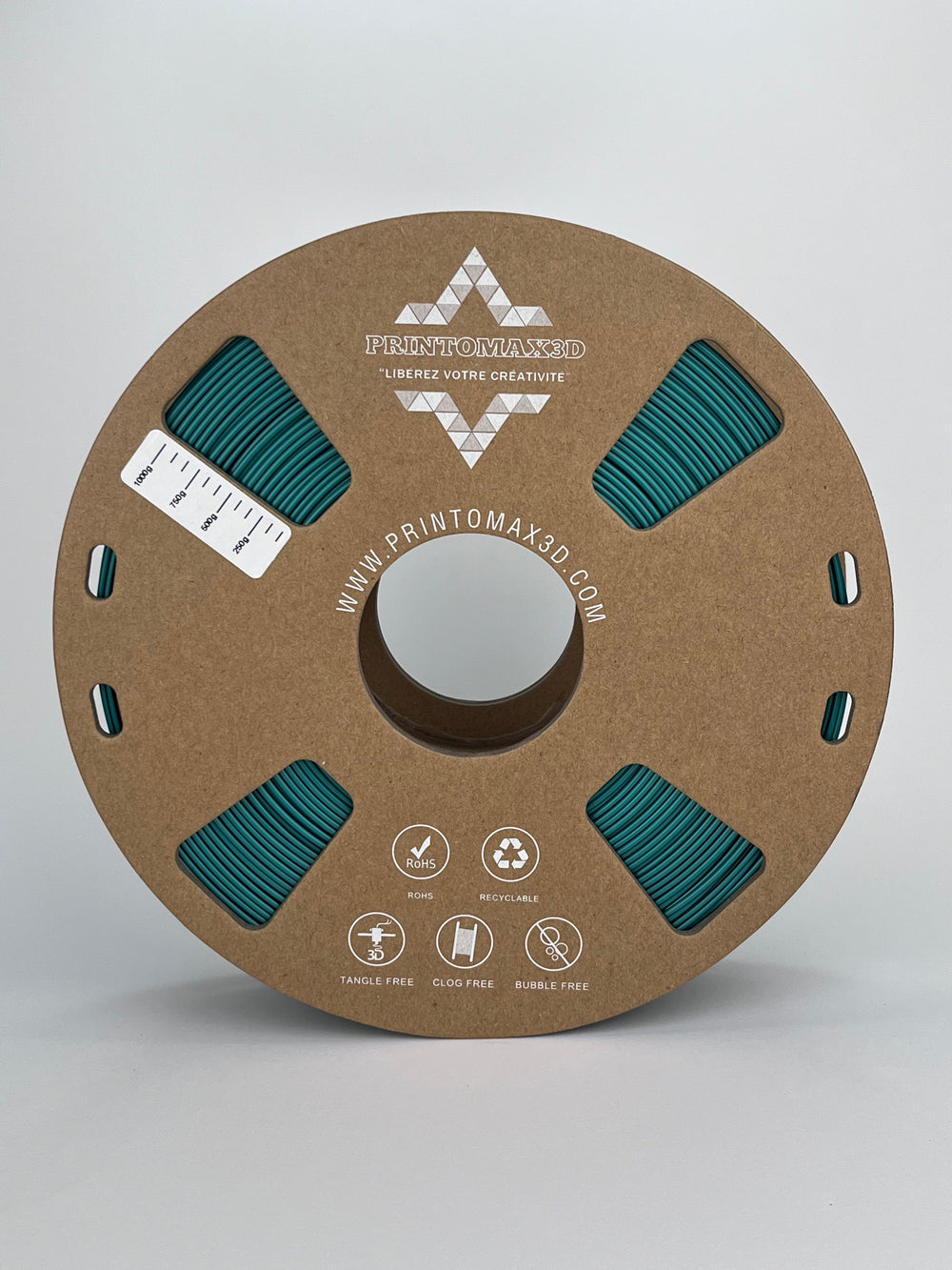 Bobine filament 3D PLA Silk Dualcolor Dark Green/Black 1kg pour imprimante 1.75mm