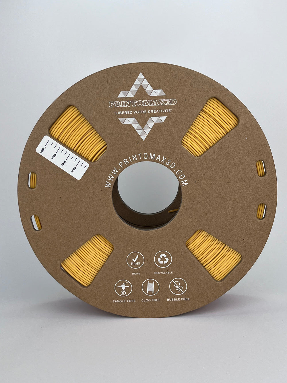 Bobine filament 3D PLA Silk Dualcolor Gold/Copper 1kg pour imprimante 1.75mm