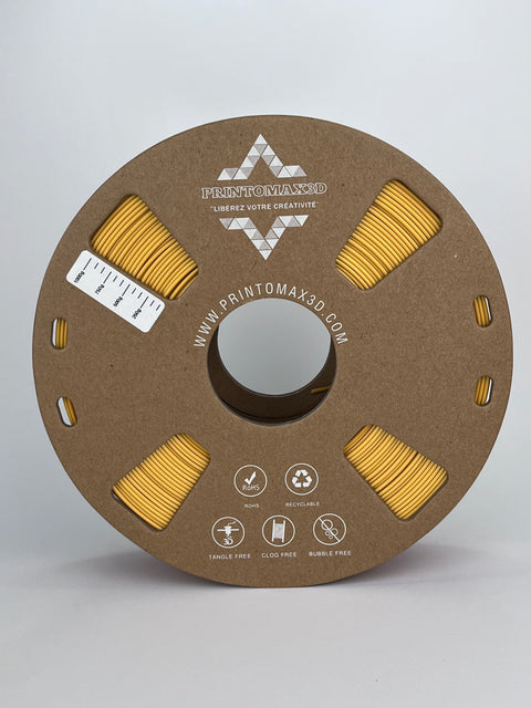 Bobine filament 3D PLA Silk Dualcolor Gold/Copper 1kg pour imprimante 1.75mm