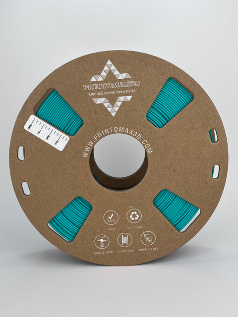 Bobine filament 3D PLA Silk Dualcolor Orange Red/Water Blue 1kg pour imprimante 1.75mm