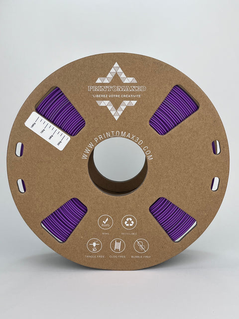Bobine filament 3D PLA Silk Dualcolor Purple/Green 1kg pour imprimante 1.75mm
