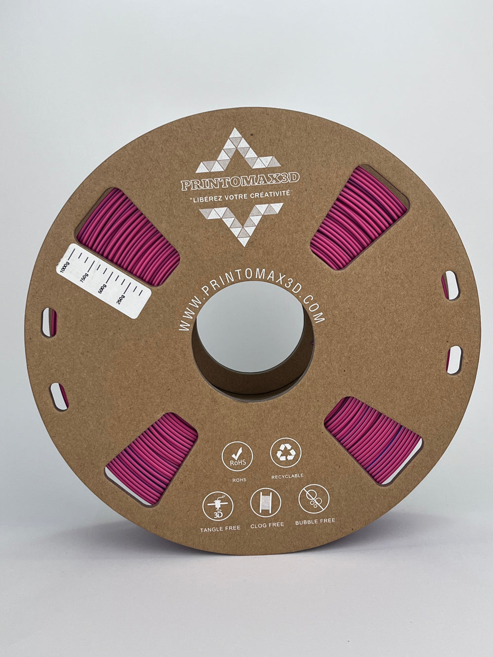 Bobine filament 3D PLA Silk Dualcolor Red/Blue 1kg pour imprimante 1.75mm