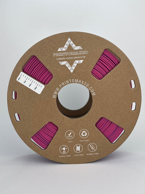 Bobine filament 3D PLA Silk Dualcolor Red/Blue 1kg pour imprimante 1.75mm