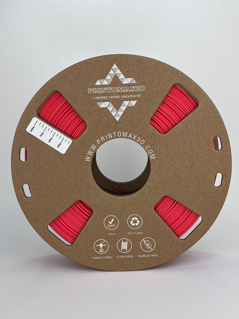 Bobine filament 3D PLA Silk Dualcolor Red/Gold 1kg pour imprimante 1.75mm