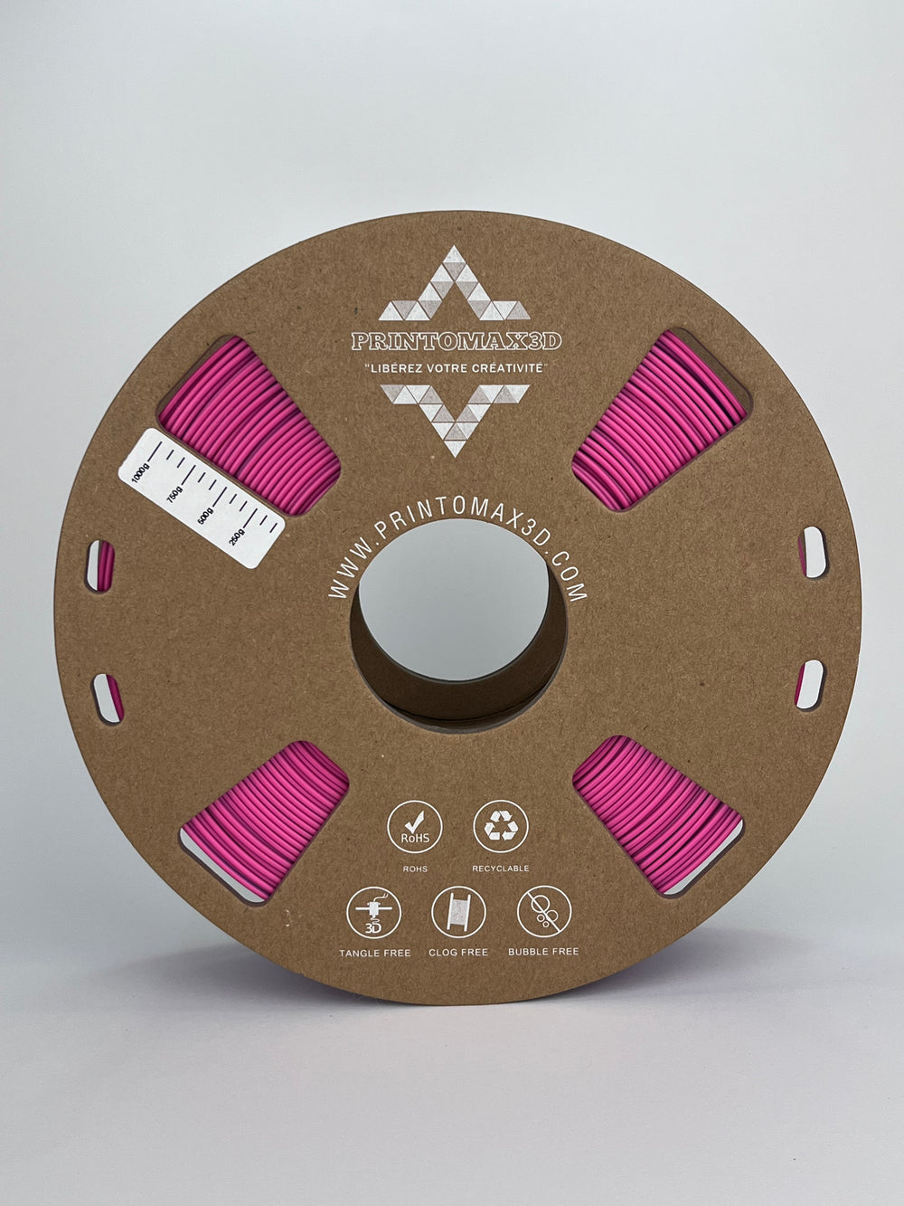 Bobine filament 3D PLA Silk Dualcolor RoseRed/Light Blue 1kg pour imprimante 1.75mm