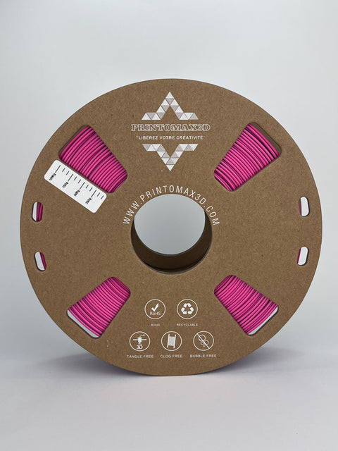 Bobine filament 3D PLA Silk Dualcolor RoseRed/Light Blue 1kg pour imprimante 1.75mm