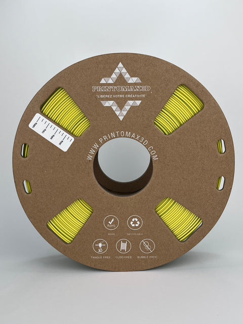 Bobine filament 3D PLA Silk Dualcolor Yellow/Green 1kg pour imprimante 1.75mm