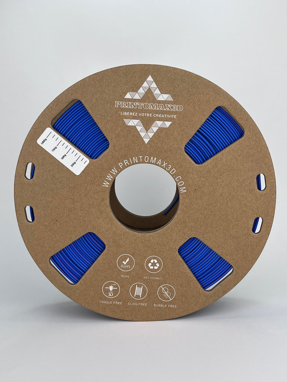 Bobine filament 3D PLA Silk Tricolor Black/Blue/Purple 1kg pour imprimante 1.75mm