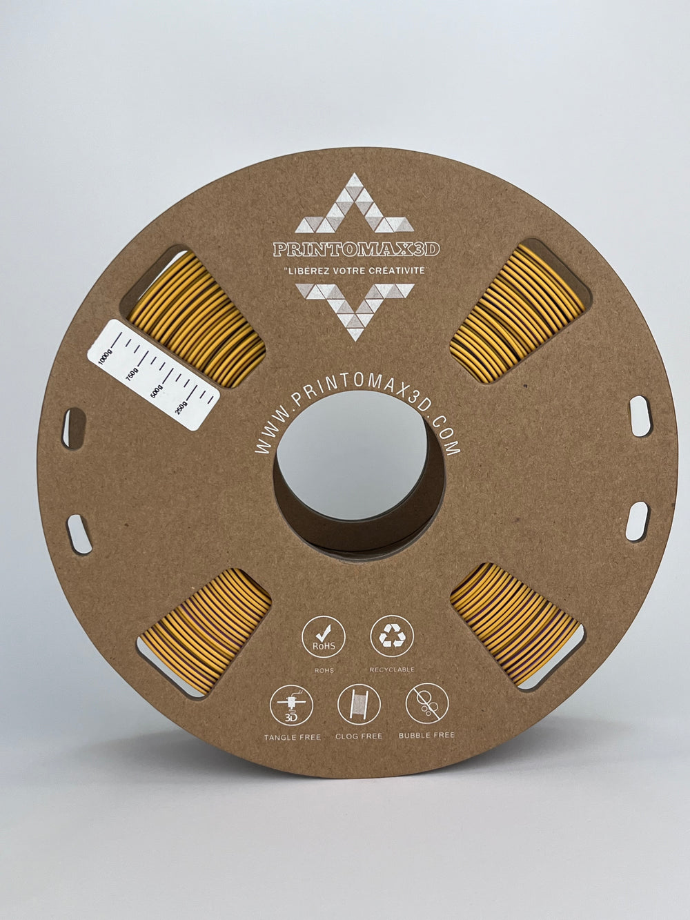 Bobine filament 3D PLA Silk Tricolor Black/Gold/Purple 1kg pour imprimante 1.75mm