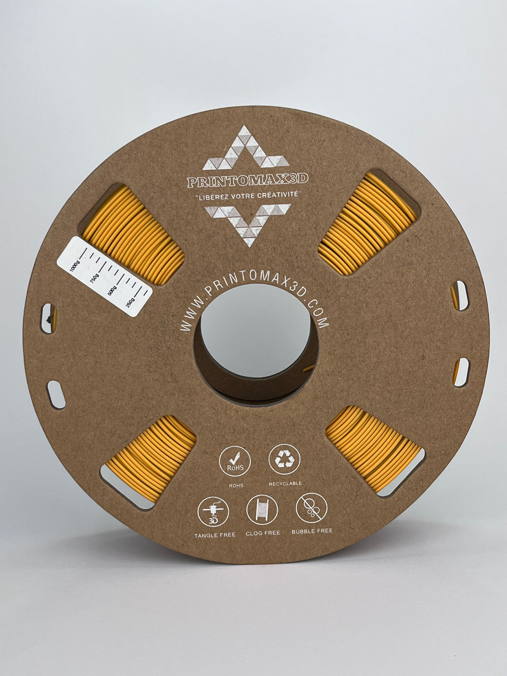 Bobine filament 3D PLA Silk Dualcolor Black/Gold 1kg pour imprimante 1.75mm