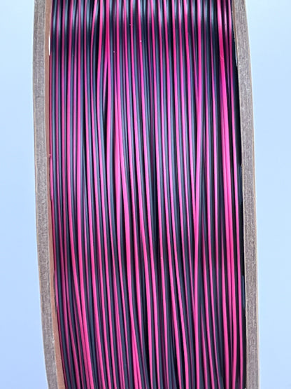 Bobine filament 3D PLA Silk Dualcolor Rose Red/Black 1kg pour imprimante 1.75mm