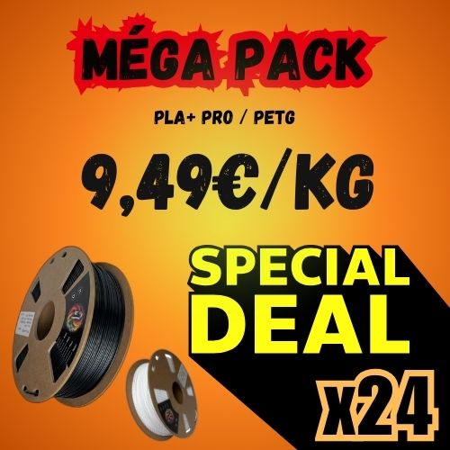 PACK 24 bobines PLA/PETG BLACK & WHITE au choix