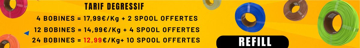 Bannière tarif Degressif + Offre spécial Spool Printomax 3D