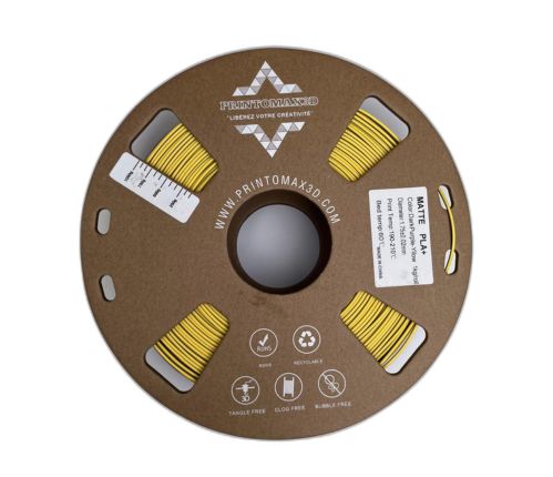 Filament 3D PLA+ MATTE DUAL COLOR - DARKPURPLE/YELLOW - 1.75mm - 1Kg