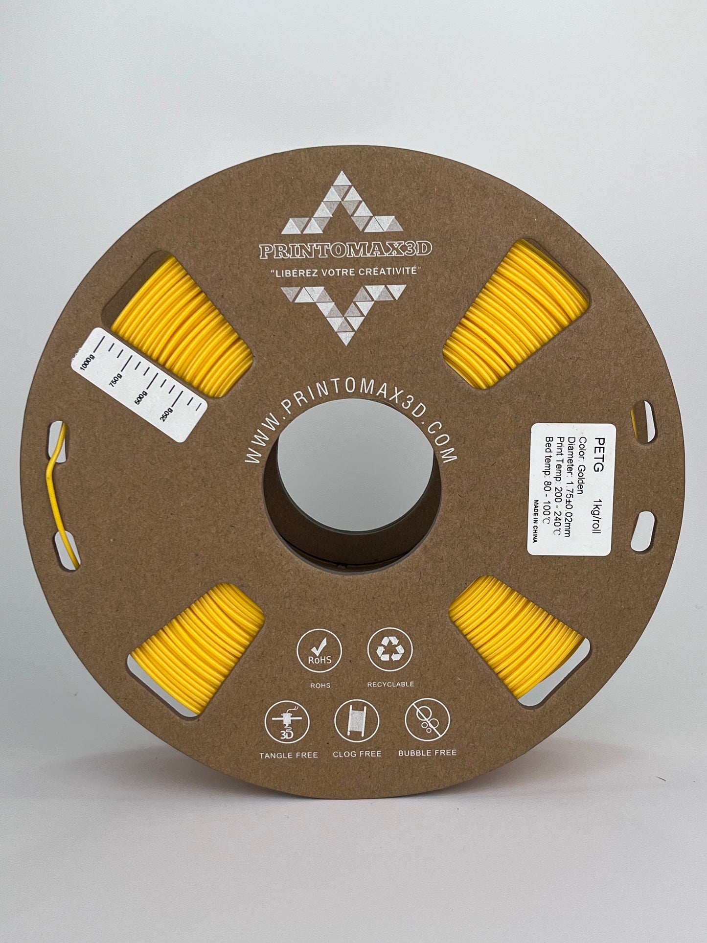 Filament 3D PETG - GOLDEN - 1.75mm - 1Kg