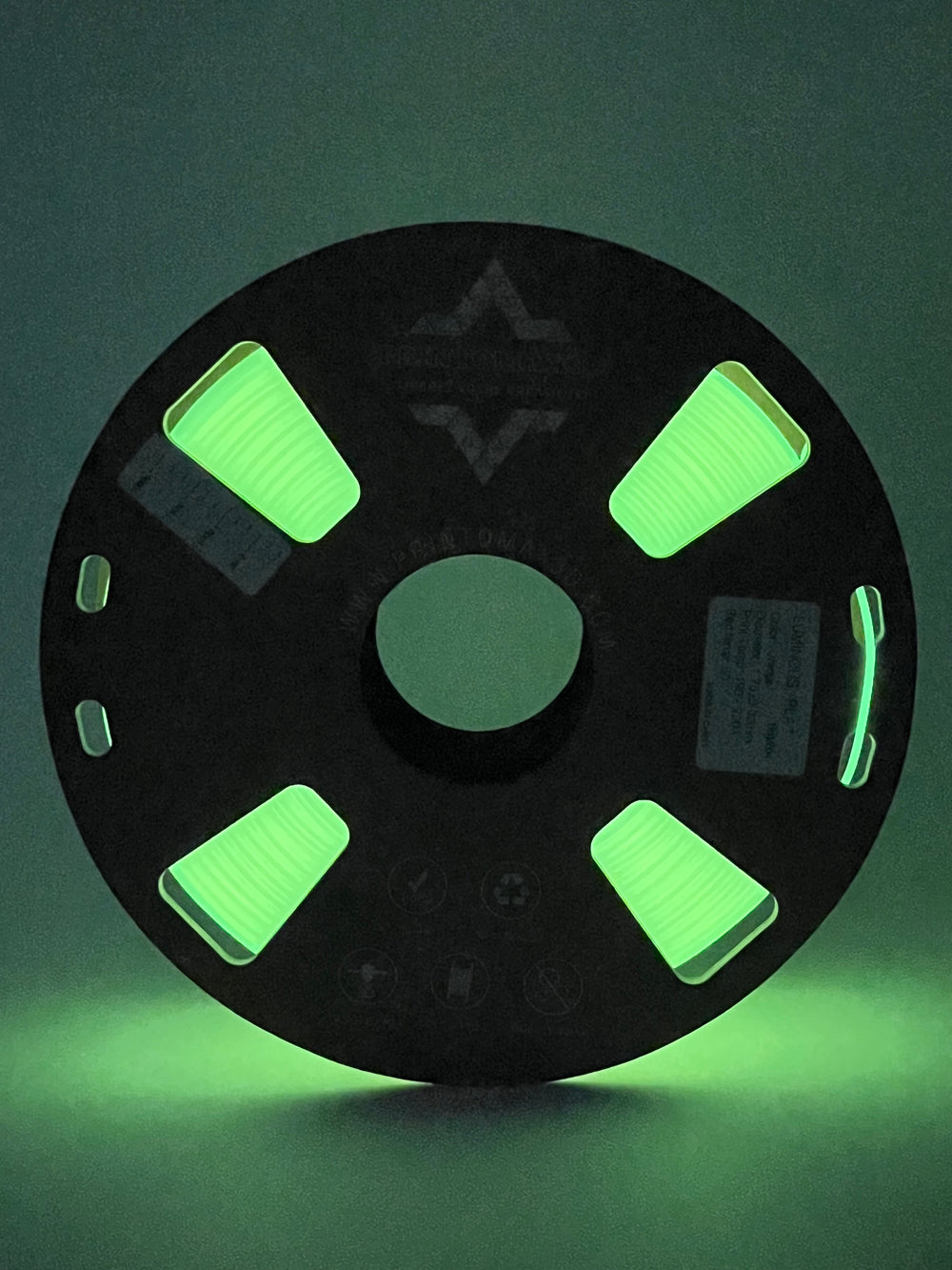 Filament 3D PLA+ Phosphorescent (Glow in the dark) - ORANGE (VERT) - 1.75mm - 1Kg