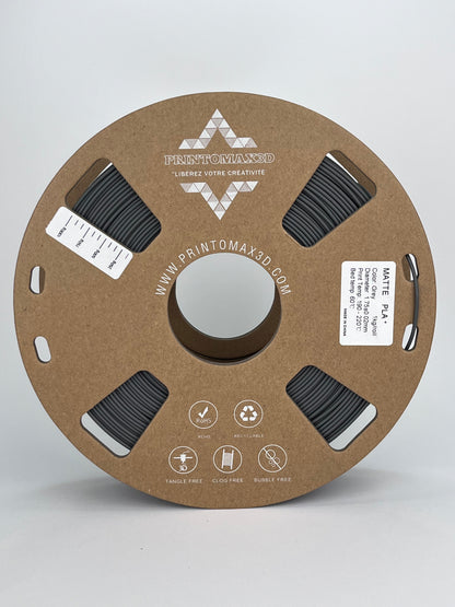 Filament 3D PLA+ MATTE - GREY - 1.75mm - 1Kg