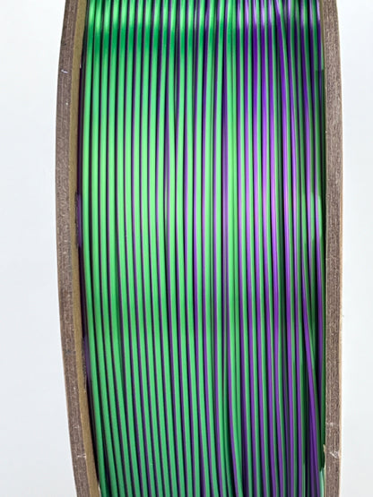 Filament 3D PLA+ SILK DUAL COLOR - PURPLE/GREEN - 1.75mm - 1Kg