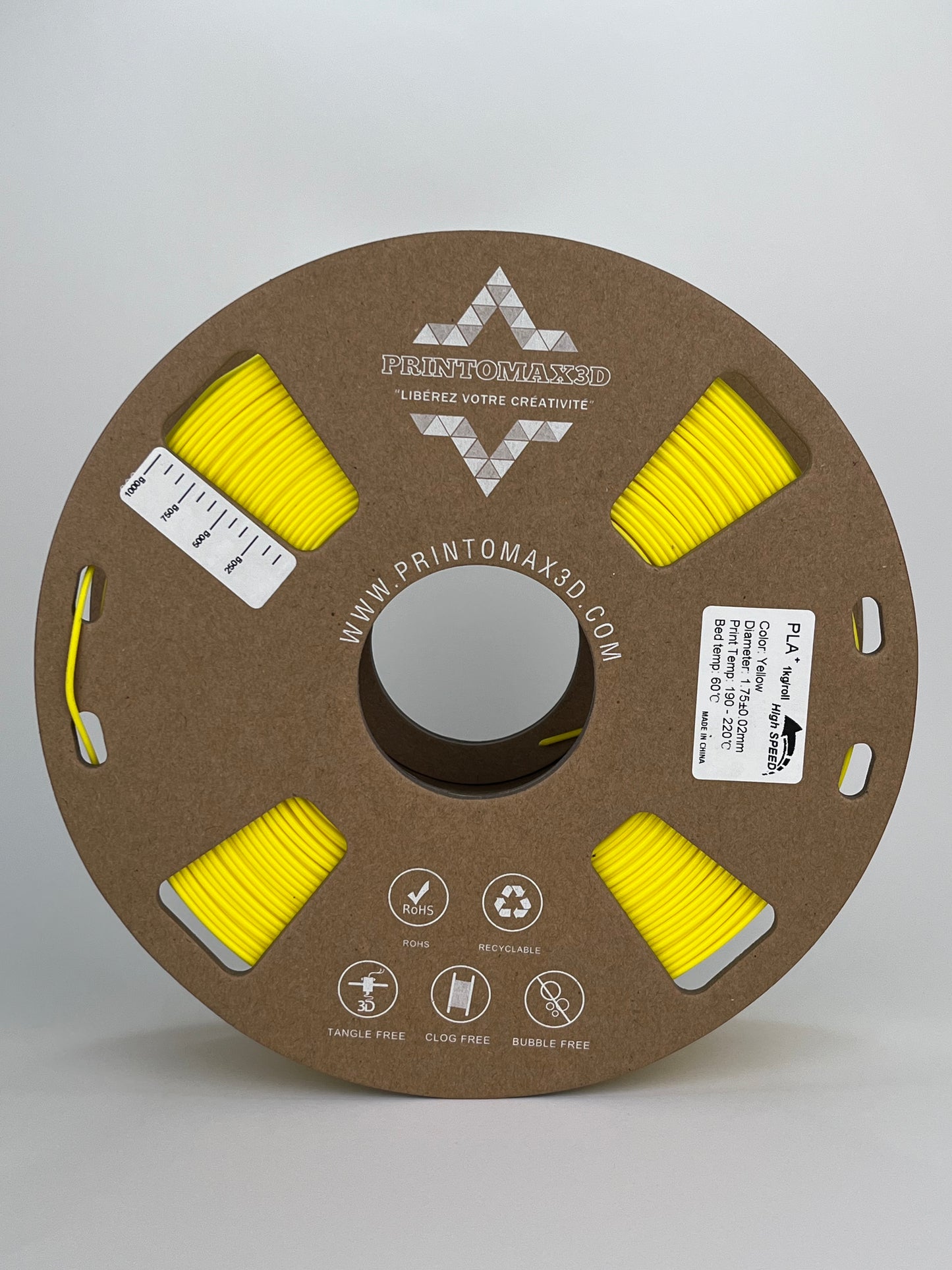 PLA+ PRO - YELLOW - 1KG - 1.75mm