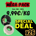 PACK 26 bobines PLA/PETG BLACK & WHITE au choix