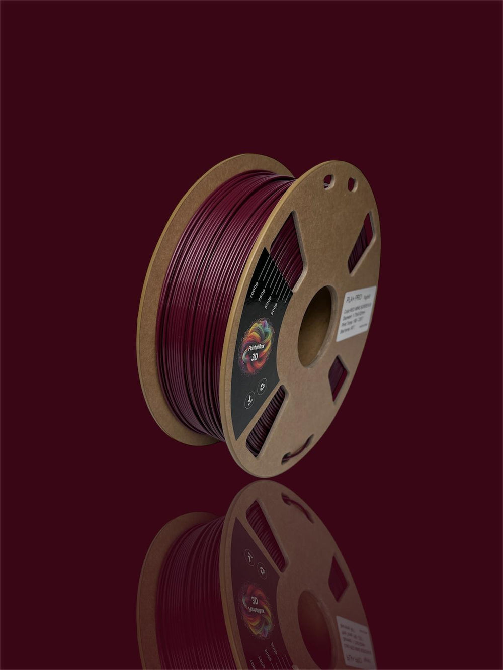 Filament 3D PLA+ PRO  - RED WINE BORDEAUX - 1.75mm - 1Kg