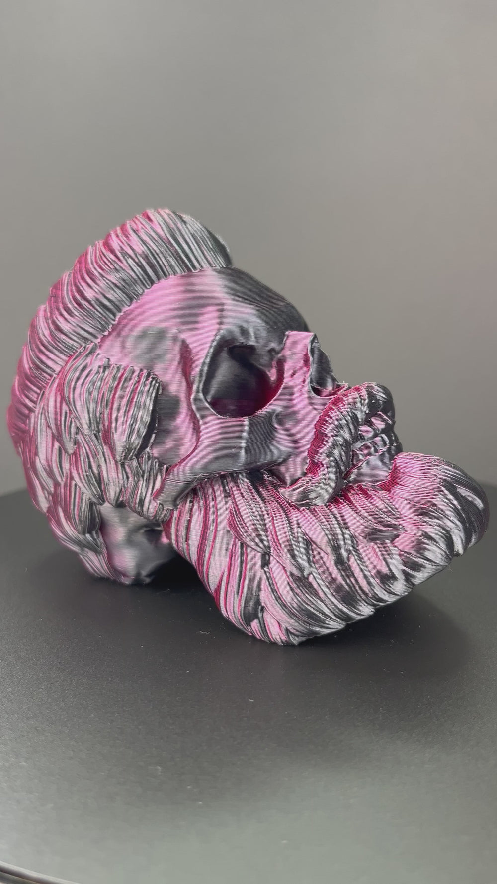 Bobine filament 3D PLA Silk Dualcolor Rose Red/Black 1kg pour imprimante 1.75mm